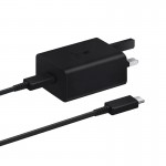 شارژر دیواری 45 وات سه شاخه اروپایی + کابل PD تایپ سی (Type-C To Type-C) سامسونگ (Samsung) مدل EP-T4510NBEGEU گارانتی IPM