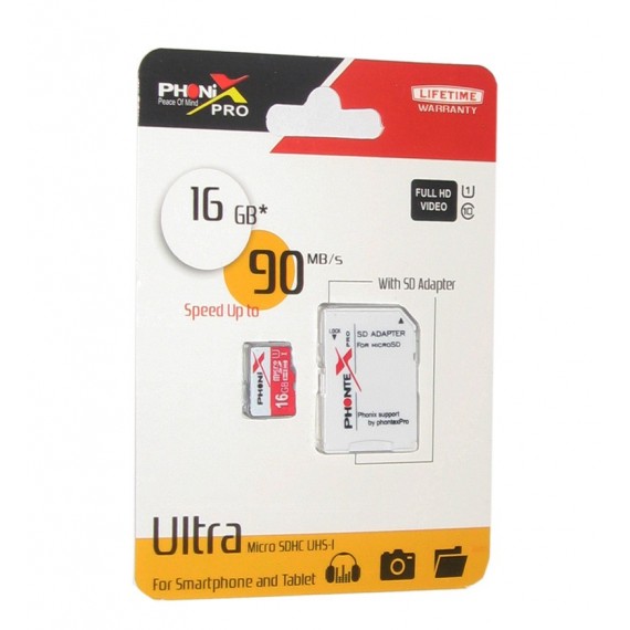 رم موبایل PHONIX PRO مدل 16GB Micro SD U1 Ultra Plus