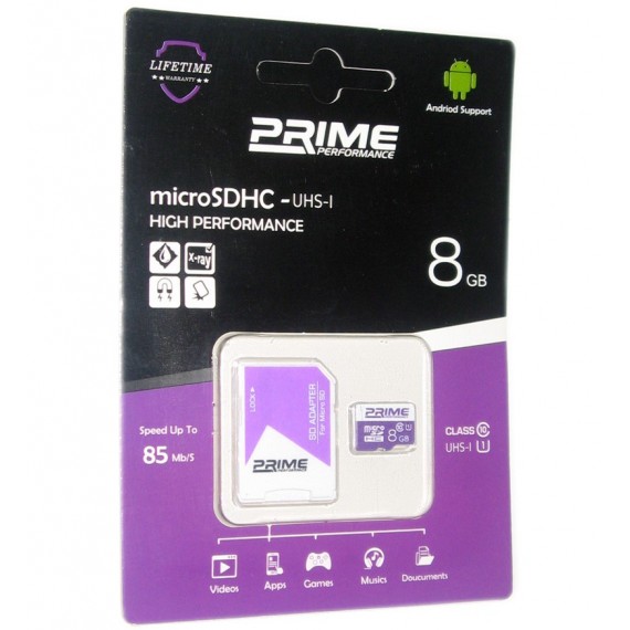 رم موبایل Prime 8GB MicroSDHC 85 MB/S خشاب دار