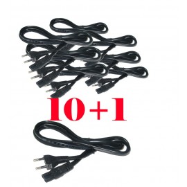 بسته 1+10 کابل برق 2 پین درجه یک Detex