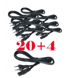 بسته 4+20 کابل برق 2 پین درجه یک Detex