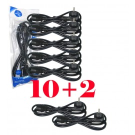 بسته 2+10 کابل برق 1.5 متر مدیا نور
