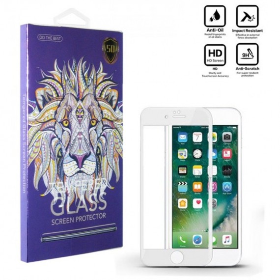 محافظ گلس صفحه نمایش 5D مناسب برای گوشی Iphone 7 سفید