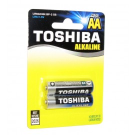 باتری قلمی آلکالاین دو تایی  TOSHIBA AA
