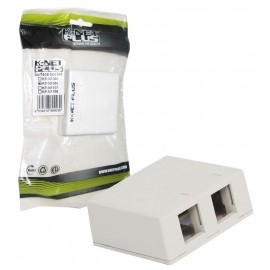 پریز روکار 2 پورت شبکه Cat5e Knet Plus مدل KP-N1086