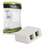 پریز روکار 2 پورت شبکه Cat5e Knet Plus مدل KP-N1086