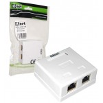 پریز روکار 2 پورت شبکه Knet Cat 6 SFTP مدل K-N1120