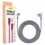 کابل Type C کنفی 90 درجه رنگی ساده Appacs