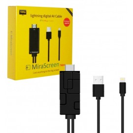 کابل اتصال آیفون به HDMI برند MiraScreen مدل LD10