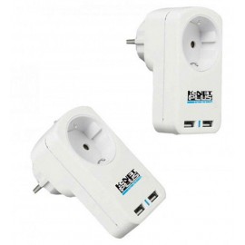 رابط برق دیواری 1 خانه Knet Plus مدل Kp-PS03-USB
