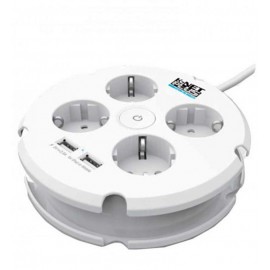 رابط برق 4 خانه 1.5 متری Knet Plus مدل Kp-PS01-USB