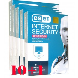 بسته 10+1 آنتی ویروس 2019 ESET INTERNET SECURITY یک ساله 4 کاربره پک بزرگ