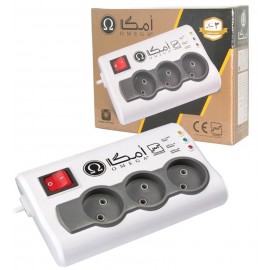 محافظ برق امگا (Omega) مدل 3 خانه 1.5 متری P3000 - استاندارد