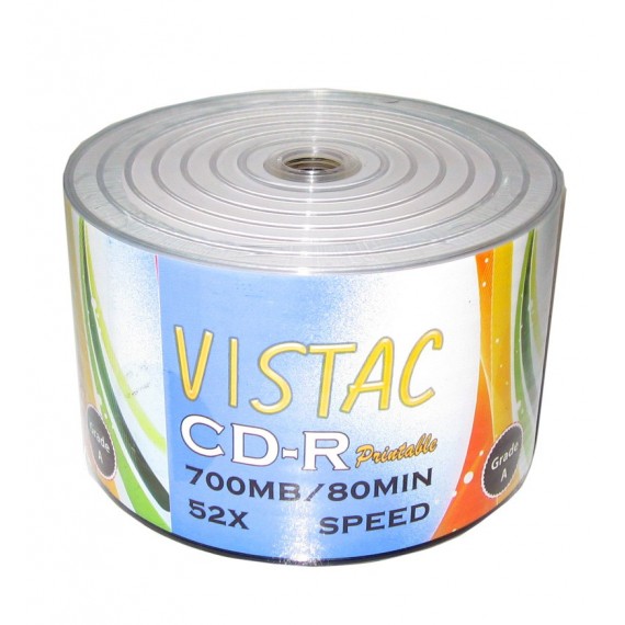 CD خام پرینتیبل VISTAC شرینگ 50 تایی