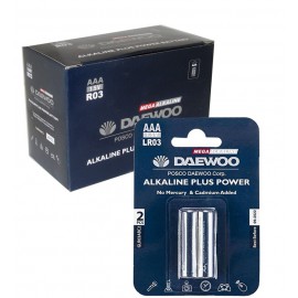 بسته 20 تایی باتری نیم قلمی آلکالاین Daewoo کارتی