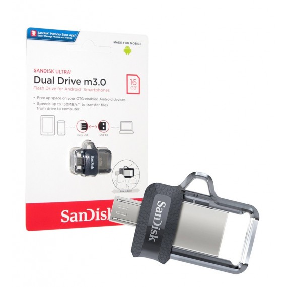 فلش SanDisk مدل 16GB Dual Drive m3.0