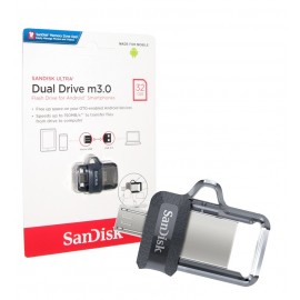 فلش سن دیسک (SanDisk) مدل 32GB Dual Drive m3.0 USB 3.0 گارانتی آسان سرویس