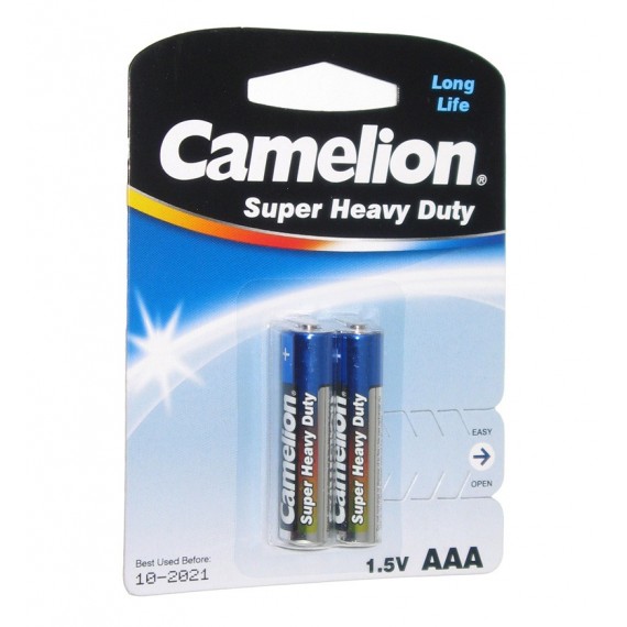 باتری نیم قلمی Camelion مدل Super Heavy Duty (کارتی 2 تایی)