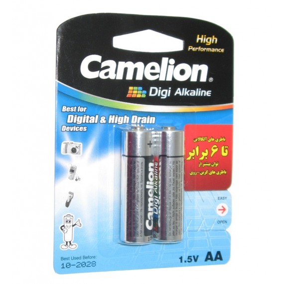 باتری قلمی camelion مدل Digi Alkaline (کارتی 2 تایی)