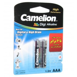 باتری نیم قلمی camelion مدل Digi Alkaline (کارتی 2 تایی)