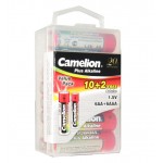 پک 6 باتری قلمی + 6 باتری نیم قلمی Plus Alkaline Camelion