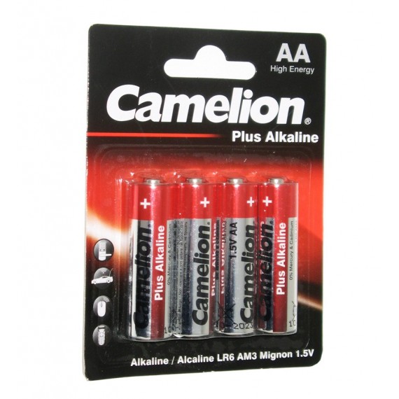 باتری قلمی Camelion مدل Plus Alkaline (کارتی 4 تایی)