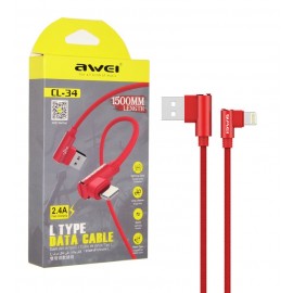 کابل آیفون اورجینال Awei طول 1.5 متر مدل CL-34