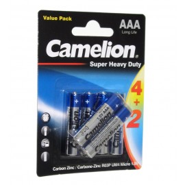 باتری نیم قلمی کملیون (Camelion) مدل Super Heavy Duty (کارتی 6 تایی)