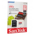 رم موبایل SanDisk مدل 16GB U1 100MB/S 677X A1 خشاب دار