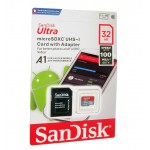 رم موبایل SanDisk مدل 32GB U1 100MB/S 677X A1 خشاب دار