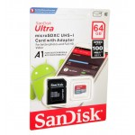 رم موبایل SanDisk مدل 64GB U1 100MB/S 677X A1 خشاب دار