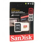 رم موبایل SanDisk مدل 32GB U3 100MB/S 677X EXTREME خشاب دار