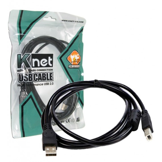 کابل پرینتر USB شیلددار طول 3 متر مدل KNET UC501