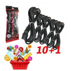 بسته 1+10 کابل برق کامپیوتر طول 1.8 متر (3x75) P-KMZ