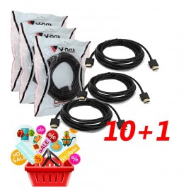 بسته 1+10 کابل 3D 1.4 HDMI طول 5 متر V-net