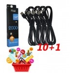بسته 1+10 کابل اندروید طول 2 متر Knet