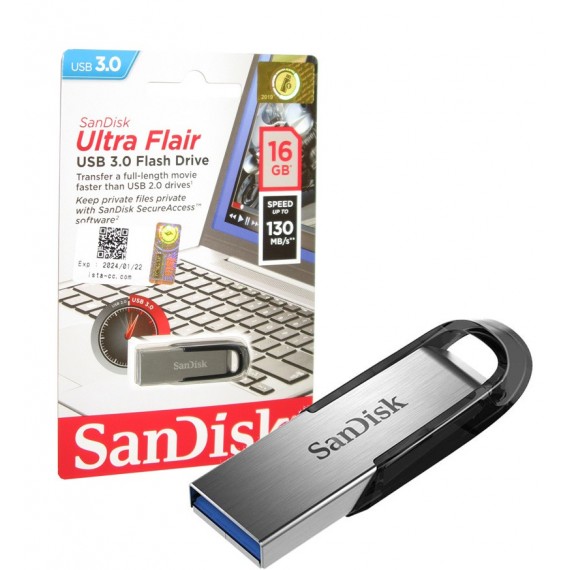 فلش SanDisk مدل 16GB USB3.0 Ultra Flair