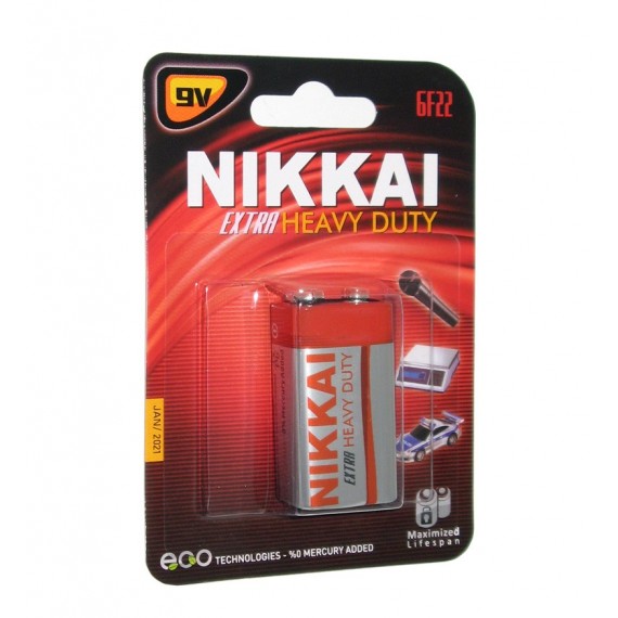 باتری کتابی NIKKAI مدل Extra Heavy Duty 6F22