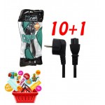 بسته 1+10 کابل برق 3 پین لپ تاپ 3x0.75 طول 1.5 متر Knet