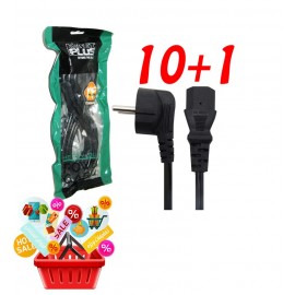 بسته 10 کابل برق کامپیوتر 3x1 طول 1.8 متر Knet Plus