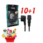 بسته 1+10 کابل برق کامپیوتر 3x1 طول 3 متر Knet Plus