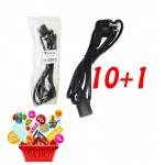 بسته 1+10 کابل برق کامپیوتر 2x0.75 طول 1.5 متر V-Net