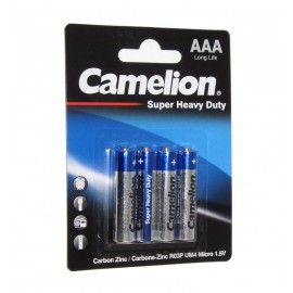 باتری نیم قلمی کملیون (Camelion) مدل Super Duty Heavy (کارتی 4 تایی)