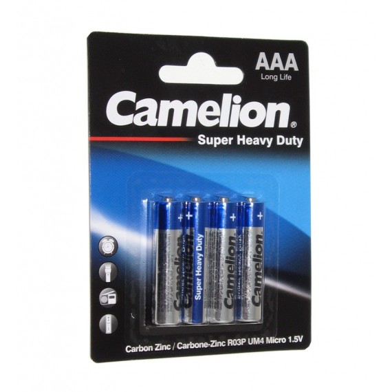باتری نیم قلمی Camelion مدل Super Duty Heavy (کارتی 4تایی)