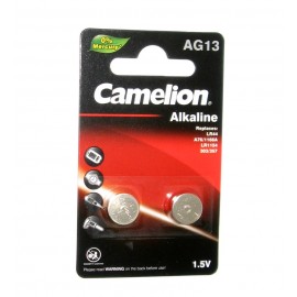 باتری سکه ای کملیون (Camelion) مدل Alkaline AG13 (کارتی 2 تایی)