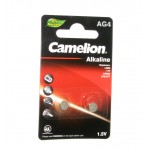 باتری سکه ای Camelion مدل Alkaline AG4 (کارتی 2 تایی)