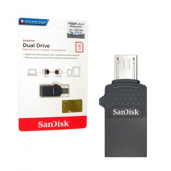 فلش SanDisk مدل 16GB Dual Drive USB OTG