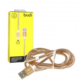 کابل آیفون (lightning) اورجینال budi طول 1 متر مدل M8J172 طلایی