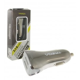 شارژر فندکی 2 پورت Treqa مدل CC-306
