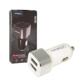 شارژر فندکی 2 پورت Treqa مدل CC-315